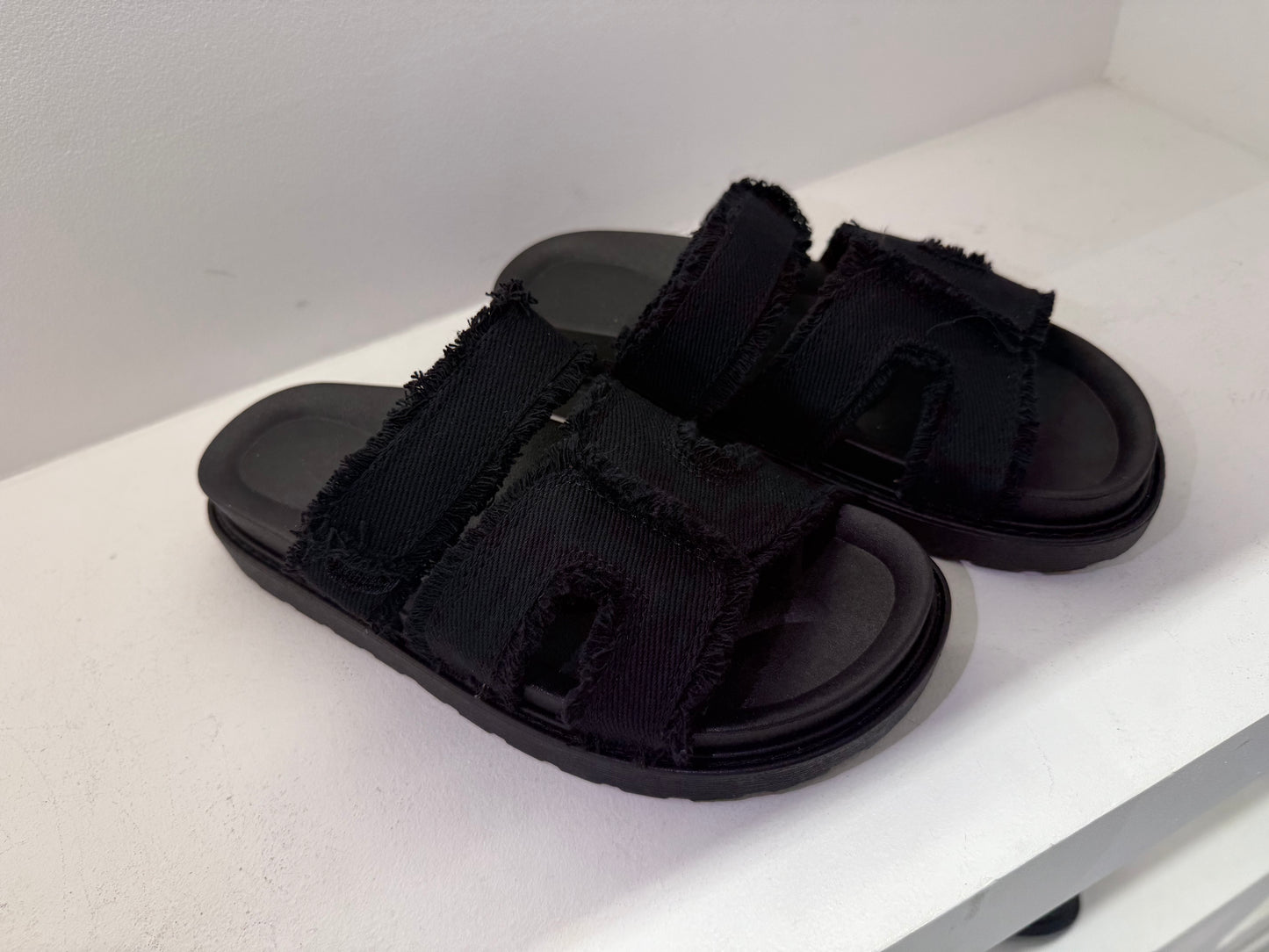 Mules jean noir
